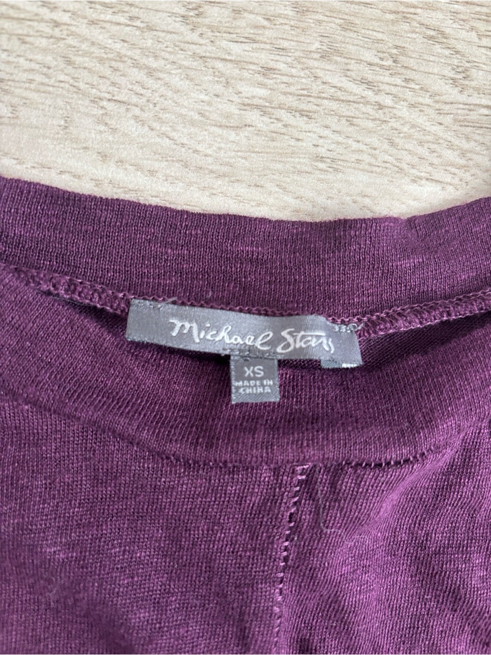 Michael Stars Linen Purple Long Sleeve 100% Linen Shirt Women’s Size XS - Picture 2 of 4